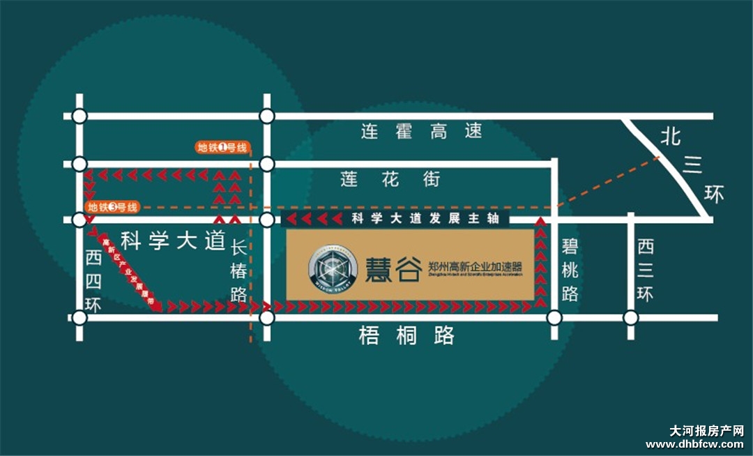慧谷-郑州高新企业加速器产业园  区位图